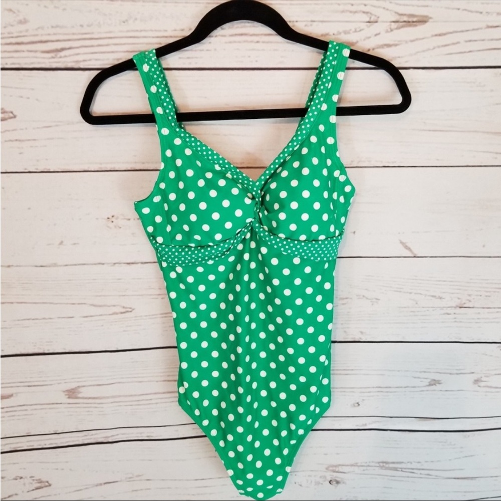 Boden Green Dot One Piece Swimsuit 6
